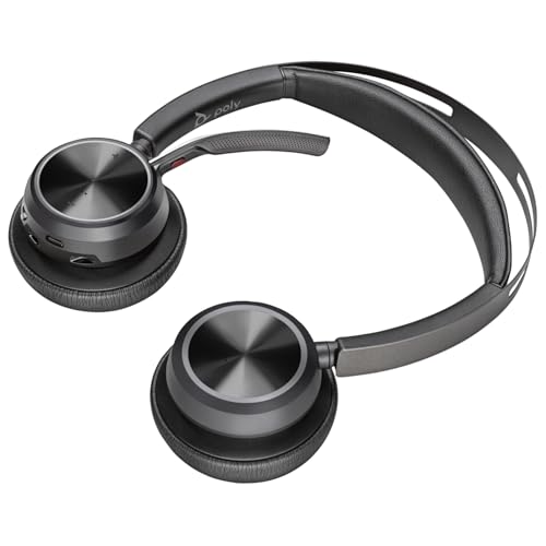 Poly - Voyager Focus 2 UC USB-A Headset (Plantronics) - Bluetooth Dual-Ear (Stereo) Headset with Boom Mic - USB-A PC/Mac Compatible - Active Noise Canceling - Works with Teams, Zoom (Certified) & More - style: Headset