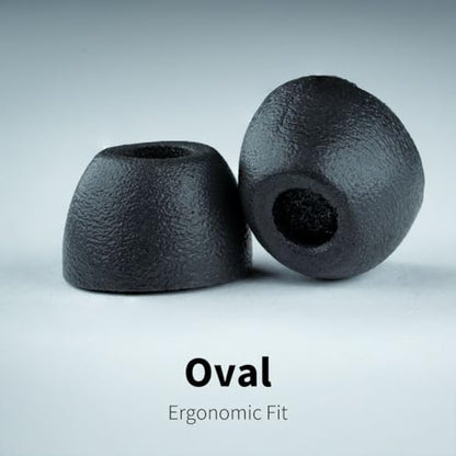 Comply 100 Core Series Memory Foam Replacement IEM Ear Tips, Oval, Black - size: Small, style: Oval