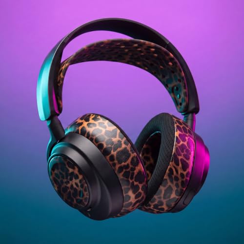 WC Mod Kit V2 Nova Pro Wireless, Pro Omni & Elite - Gel Earpads & Headband | Made by Wicked Cushions | Side Plates also included. Fits Arctis Nova Pro Wireless, Elite & Pro Omni | Leopard - color: Leopard