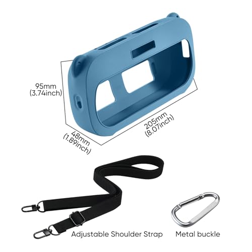 Silicone Case Compatible with Bose New SoundLink Flex 2nd Gen, Protective Case with Shoulder Strap for Bose Speaker (Blue) - color: Blue