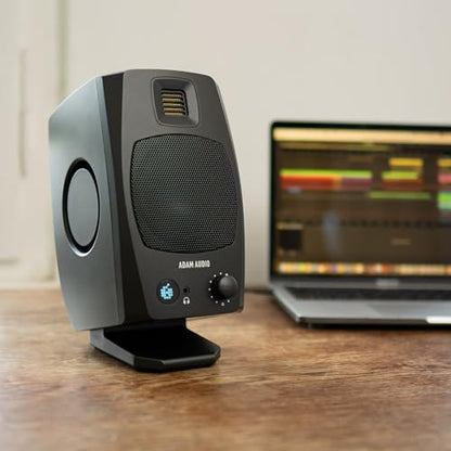 ADAM Audio D3V Active Desktop Studio Monitor Speakers - Black | USB-C, D-ART Tweeter, 3.5in Woofer, 240W, 45Hz-23kHz, 97dB SPL, Balanced TRS, Headphone Out - style: D3V Black