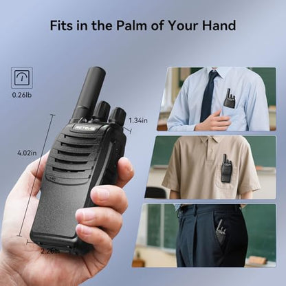 Retevis H777 Walkie Talkies for Adults with Clear Audio, Flashlight USB C | Rechargeable Portable FRS-Two Way Radio 10 Pack for School Event Planning, Emergency Alarm, Short Antenna, Compact to Carry - style: Without Screen