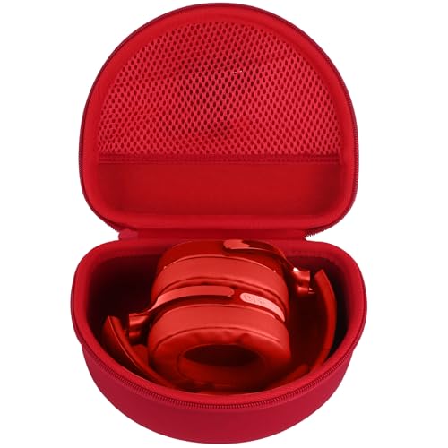 Case for Skullcandy Hesh Evo/Hesh ANC/Crusher ANC 2 Headphones | Hard Shell Shockproof, Portable Headphone Storage, Mesh Bag Organizer, Lightweight Travel - color: Red