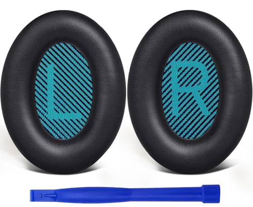 SoloWIT Earpads for Bose Headphones - Black&Blue - color: Black&Blue