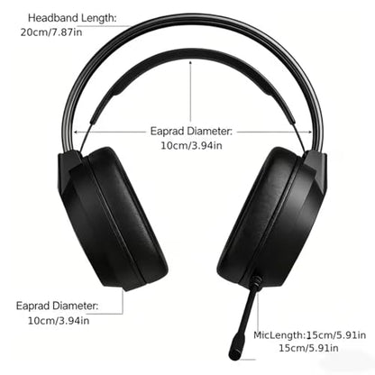 AOC Wired Gaming Headset with Mic, USB Gaming Headphone with Stereo Sound for PC/Laptop/PS4/PS5, 50mm Drivers RGB Corded Headphones for Game/Work/Music, ACG2500