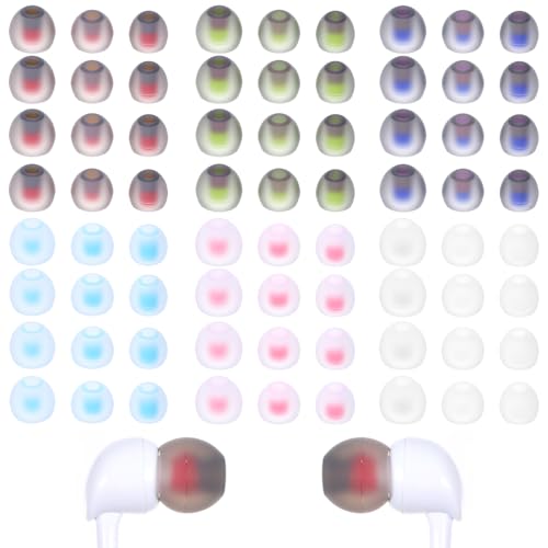 36 Pairs Ear Bud Rubber Tips Silicone Earbud Replacement Tips Ear Tip | for in-Ear Headphones, with Excellent Noise Isolation, and Comfort, Fit Most in-Ear Earbuds, S M L