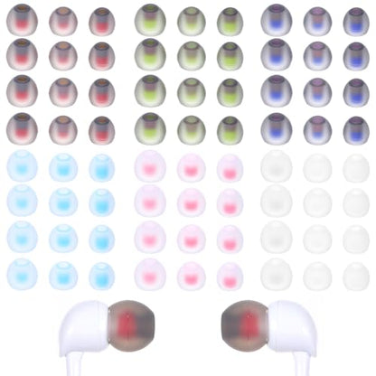 36 Pairs Ear Bud Rubber Tips Silicone Earbud Replacement Tips Ear Tip | for in-Ear Headphones, with Excellent Noise Isolation, and Comfort, Fit Most in-Ear Earbuds, S M L