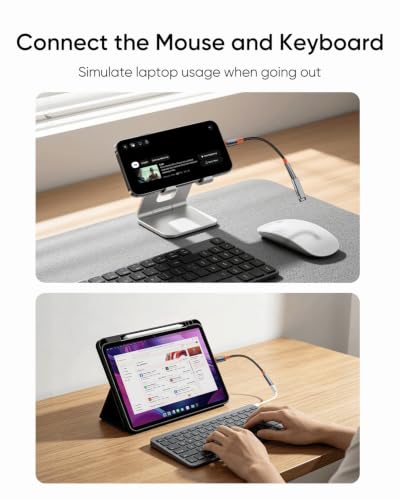 mcdodo 4 in 1 USB-C to Lightning OTG Adapter with Charging/Audio/OTG Function Type-C Female to Lightning Male Cable Adapter Fit for iPhone/iPad/AirPods/MacBook