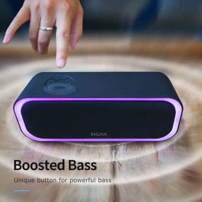 DOSS SoundBox Pro Bluetooth Speaker, 20W Stereo Sound, Active Extra Bass - color: Black