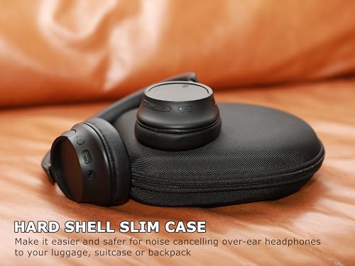 Ginsco New Case Compatible with Sony WH-CH 720N/710N Noise Canceling Wireless Headphones, with JBL Tune 770NC 720BT SoundCore Q20 BERIBES/KVIDIO/Picun Hard Shell Travel Carrying Headset Case (Black) - color: Black