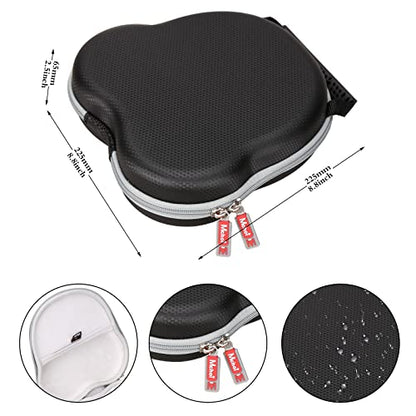 Hard Shell Headphone Carrying Case Compatible with Pioneer DJ HDJ-X5, AirPods Max, SteelSeries Arctis Series - EVA Shockproof Protective Travel Storage Bag, Black