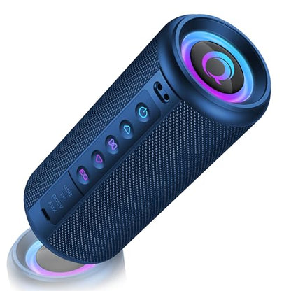 Portable Bluetooth Speaker, 2026 Bluetooth 5.4 Wireless Speaker with 20W HD Loud Stereo Sound, 20H Playtime, LED Lights, IP7, TWS Pairing, Built-in Mic, for Outdoor, Home, Beach, Party, Gift, Blue - color: Bright Blue