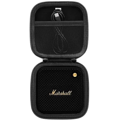 Aenllosi Hard Case for Marshall Willen II/Marshall Willen Speaker, Black | Hard shell construction, Water-resistant design, Impact-resistant design, Protective case only - color: Black, style: for Willen/Willen II