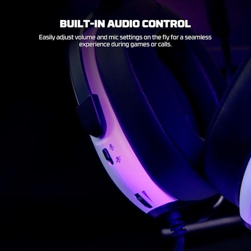 FANTECH Gaming Headset with 7.1 Virtual Surround Sound, Noise Cancelling Microphone, 40mm Drivers, USB Connection, in-Line Audio Control, Compatible with PC, PS4, PS5, Mac, Switch (White)