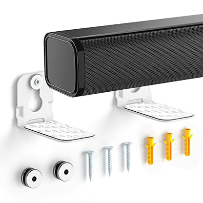notiela Universal Soundbar Mount Wall Mount Shelf for Samsung, Onn, Sony, JBL, Vizio, Nakamichi, LG, Roku and Most of Sound Bars Mount Mounting Bracket Under TV, White - color: White, size: One Pack