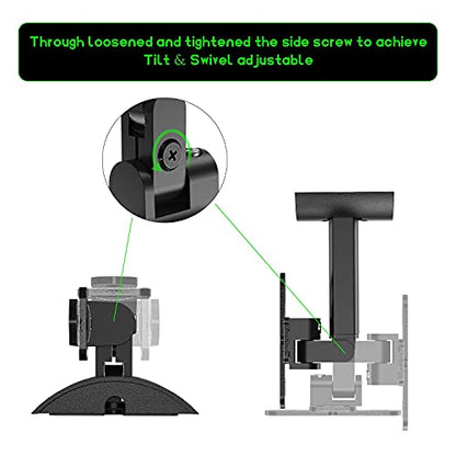 Wall and Ceiling Mount for Bose 161, 151 SE Environmental Speakers, Multiple Tilt & Swivel Adjustable Mounting Bracket Compatible with Bose Model 100 Speakers, Single Black - color: Black