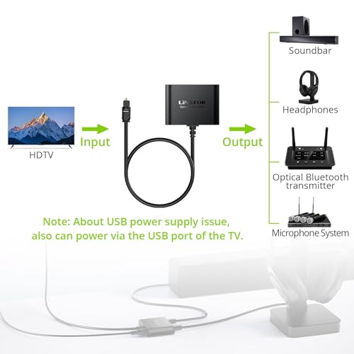 LiNKFOR Optical Cable Splitter 1x3 SPDIF Toslink with 1PCS Optical Audio Cable Toslink Splitter 1 in 3 Out Support LPCM 2.0 DTS Dolby-AC3 Compatible with PS3 DVD HDTV STB Etc - style: 1 x 3 Optical Audio splitter