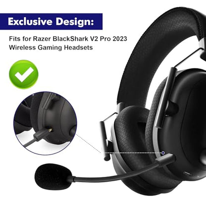 Mic Replacement Fits for Razer BlackShark V2 Pro 2023 Wireless Gaming Headsets, Noise Cancelling 3.5mm Jack Boom BlackShark PC Game Sound Microphone - size: V2 Pro-Gen 2(2023 Edition)