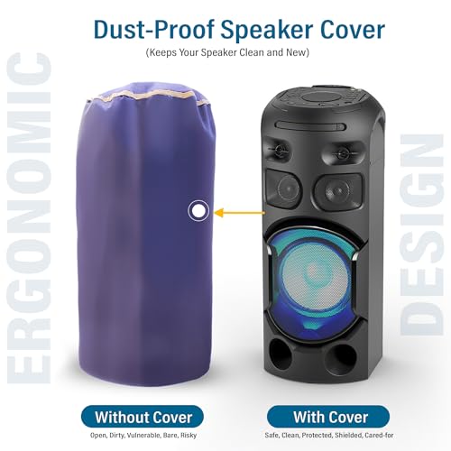 Autofact Premium Dust Cover for Large Party Speakers (Sony MHC-V73D, MHC43D, Samsung MX Series, JBL PartyBox 710) – Not for Smaller Models Like JBL 310 - Keep Your Audio Gear Clean and Dust-Free