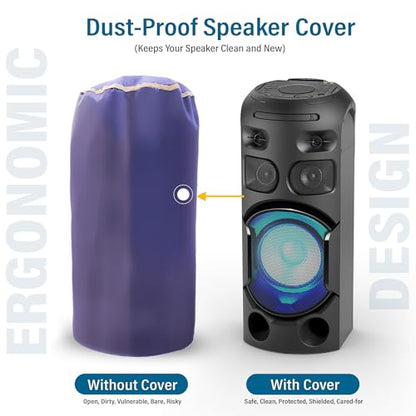 Autofact Premium Dust Cover for Large Party Speakers (Sony MHC-V73D, MHC43D, Samsung MX Series, JBL PartyBox 710) – Not for Smaller Models Like JBL 310 - Keep Your Audio Gear Clean and Dust-Free