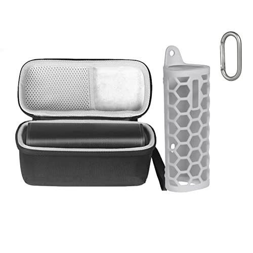 Travel Carrying Case for Sonos Roam Portable Speaker Storage Bag with Silicone Cover,Dustproof and Shockproof (Grey) - color: Grey
