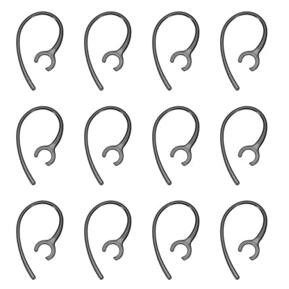 6 Pcs Replacement Ear Hooks 9mm/0.35", Black Soft PC | Universal Small Ear Loop Clips Anti-Slip Earbuds Replacement for Single-Ear Bluetooth Headset - color: Black, size: 9mm/0.35"