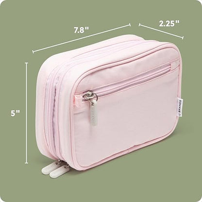 U Brands 전자 정리함 여행용 케이스, 코드 보관, 19.8cm x 12.7cm(7.8인치 x 5인치), 핑크 - color: 꽃잎 핑크