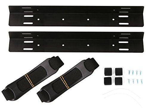 VIVO Under-Desk and Wall Mount PC Adjustable Strap and Steel Bracket Holder, Computer Case Carrier, Black, MOUNT-PC02S