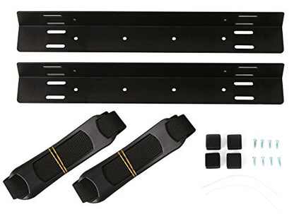 VIVO Under-Desk and Wall Mount PC Adjustable Strap and Steel Bracket Holder, Computer Case Carrier, Black, MOUNT-PC02S
