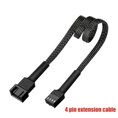 10.6" pwm Fan Extension Cable，4 pin Fan Extension Cable，Cable Extension pc，PC Fan Extension Cable, PWM Fan Extension Cable, PWM Extension Cable(10.6"（27cm） 5pcs) - size: 10.6"（27cm）5pcs