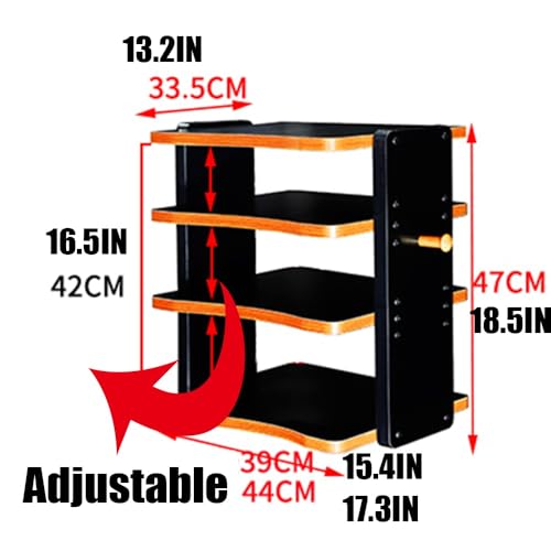 Desktop Audio Stand Headphone Amplifier Stand 2 3 4 Tier AV Media Player Stand HiFi Racks Small Media Storage Rack for Bedroom(47cm-18.5in) - size: 47cm-18.5in