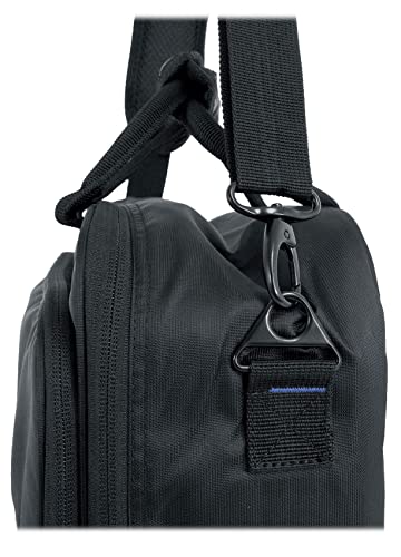 Rockville MB1313 DJ Gear Mixer Gig Bag Case, 13" x 13" x 6" | Dual Layer Foam Padding, YKK Zippers, Rugged Nylon, Rainproof, Shoulder Strap, Rubber Feet, Front Laptop Pocket, Lockable