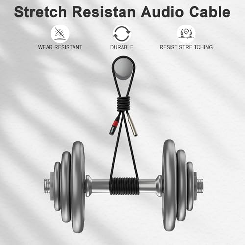1/4“(6.35 mm) Female to XLR Female 3-Pin Socket Audio Cord, 1.1 Foot, 2 Packs, 6.35mm TRS/TS to XLR Jack Adapter, High-Purity 4N OFC Conductors, for Audio Electronic Devices - size: 1.1 foot, style: 1/4 female to XLR female