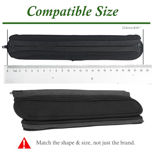 Replacement Headband Cover for Plantronics BackBeat GO 810, Zipper Closure Fabric Headband Cushion Wrap for BackBeat BG810S Noise Isolating Headphones (Black)