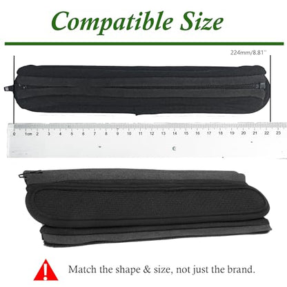 Replacement Headband Cover for Plantronics BackBeat GO 810, Zipper Closure Fabric Headband Cushion Wrap for BackBeat BG810S Noise Isolating Headphones (Black)