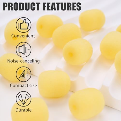 20 Pack Mini Lavalier Foam Windscreen Covers for Countryman E6 Yellow