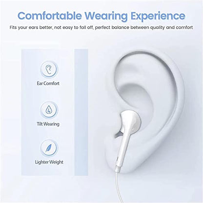 2 Pack Wired iPhone Earbuds/iPhone Headphones/Earphones with 3.5mm AUX Plug | [MFi Certified] with Microphone & Volume Control Earbuds for iPhone/iPad/iPod/Computer/MP3/4/Android Most 3.5mm Audio Devices