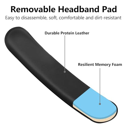 Adhiper Universal Headphone Headband Cover + Removable Headband Cushion - color: Black with Foam Cushion