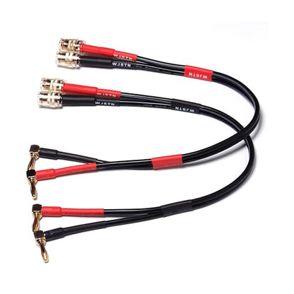 WJSTN 12 AWG Speaker Extension Cable with Right-Angle Banana Plugs, 4mm Male to Female Banana Jack Connectors, 2FT 2 Pack - size: 2Feet