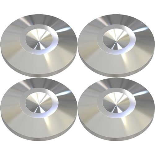 Preffair 4Pcs Stainless Steel Audio Speaker Spike Pads Mats Speaker Isolation Stand Feet Cone Shock Floor Protector Base for HiFi Turntable Subwoofer Loudspeaker Amplifier CD DVD Player - color: Stainless Steel