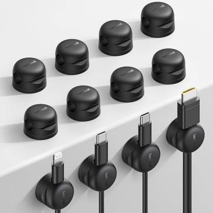 Lamicall 12Pack Rotating Cord Organizer, Desk Office Nightstand Accessories - size: 12Pack - Rotatable