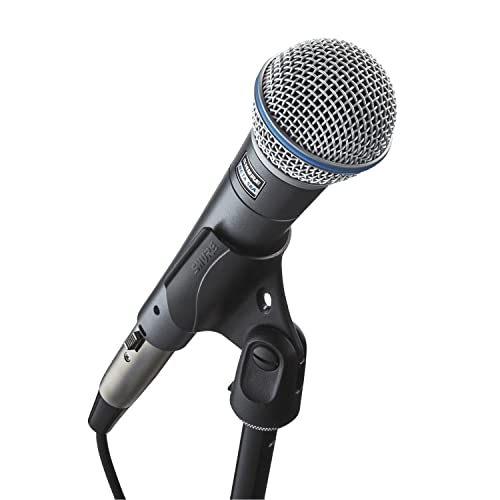 Shure BETA 58A Supercardioid Dynamic Vocal Microphone | Single Element Supercardioid Dynamic Mic for Stage and Studio, 5/8 to 3/8 (Euro) Thread Adapter and Storage Bag