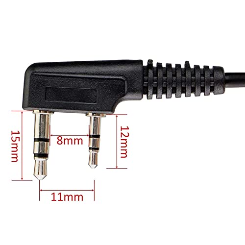 Retevis Walkie Talkie Earpiece with Mic, for RT22/RT21/RT68/H777/RT86 | Comfortable Acoustic Tube, Compatible with Pxton, Baofeng BF-888S, Kenwood walkie talkies, Surveillance Headset(1 Pack) - style: Acoustic Tube
