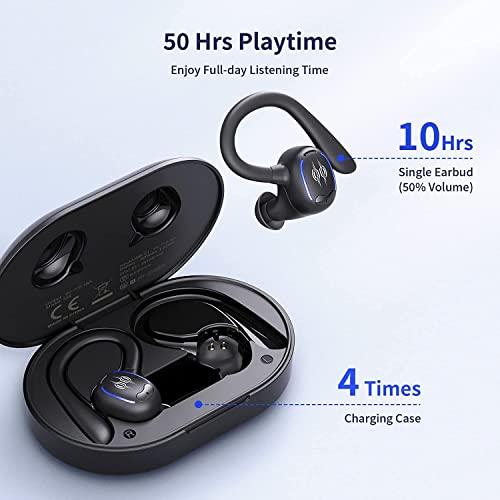 Wireless Ear-Hook TWS Earphones Compatible with Samsung Galaxy S26/Plus/Ultra - Bluetooth Earbuds Over the Ear Headphones True Stereo Charging Case