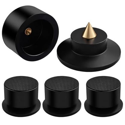 Turntable Isolation Feet, 4-Pack 44.5x30mm (Black) - color: Black