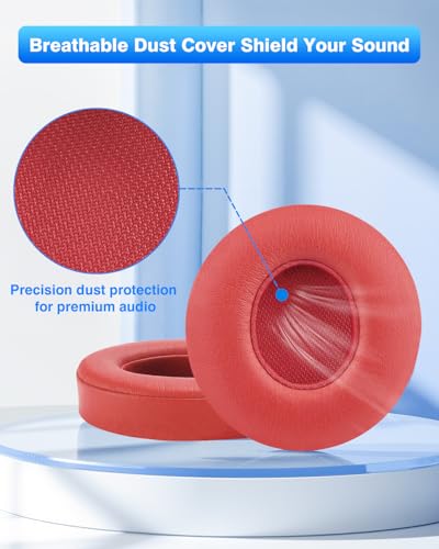 Link Dream Earpads for Beats Solo 3 & Solo 2 On-Ear Headphones - Red - color: Red