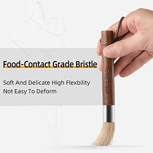 MHW-3BOMBER Air Blower and Coffee Grinder Cleaning Brush, Coffee Machine Cleaning Tool Set, Air Duster and Walnut Wood Brush Kit for Espresso, Camera, Keyboard, Coffee Powder Cleaning Tool CS7088-OS - size: Air Blaster+6.9in Brush