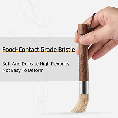 MHW-3BOMBER Air Blower and Coffee Grinder Cleaning Brush, Coffee Machine Cleaning Tool Set, Air Duster and Walnut Wood Brush Kit for Espresso, Camera, Keyboard, Coffee Powder Cleaning Tool CS7088-OS - size: Air Blaster+6.9in Brush