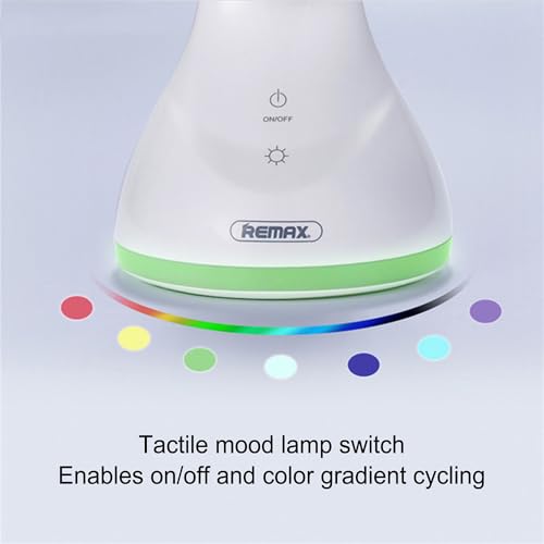 IHAO 7-Color Gradient Ambient Desk Lamp with LED Display Eye-Caring LED Table Lamp with Calendar, Temperature Display, Multi-Angle Adjustable Modern Office Lamp for Home & Office T19A White - color: Table Lamp T19A White
