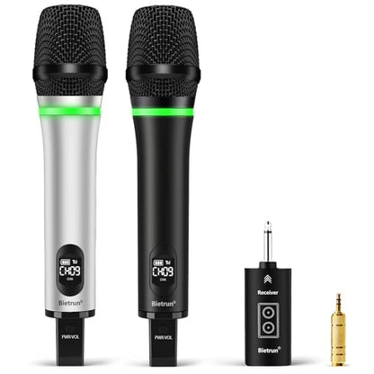 Rechargeable UHF Wireless Microphone with 1/4'' Plug Rechargeable Receiver - color: WXM19 White Black